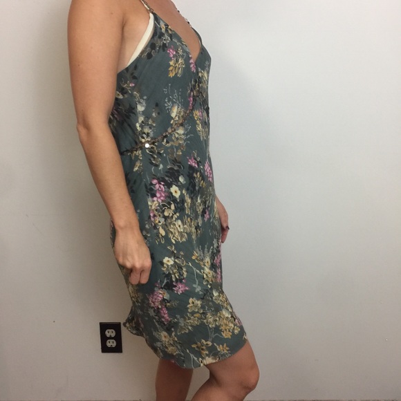 Haute Hippie Sage Floral Silk Chain Midi Dress - Picture 2 of 8